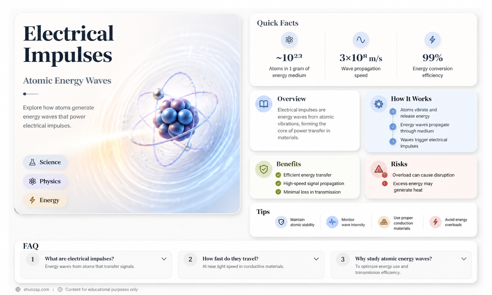are electrical impulses made up of atoms