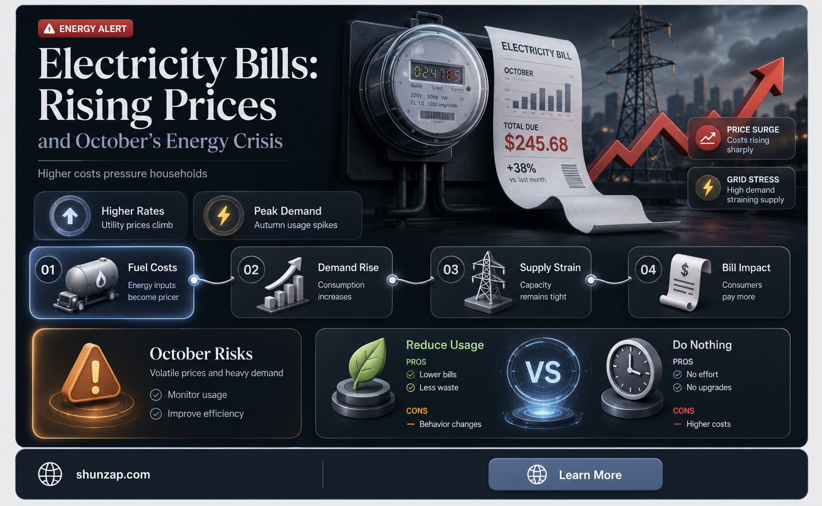 are electric prices going up in october