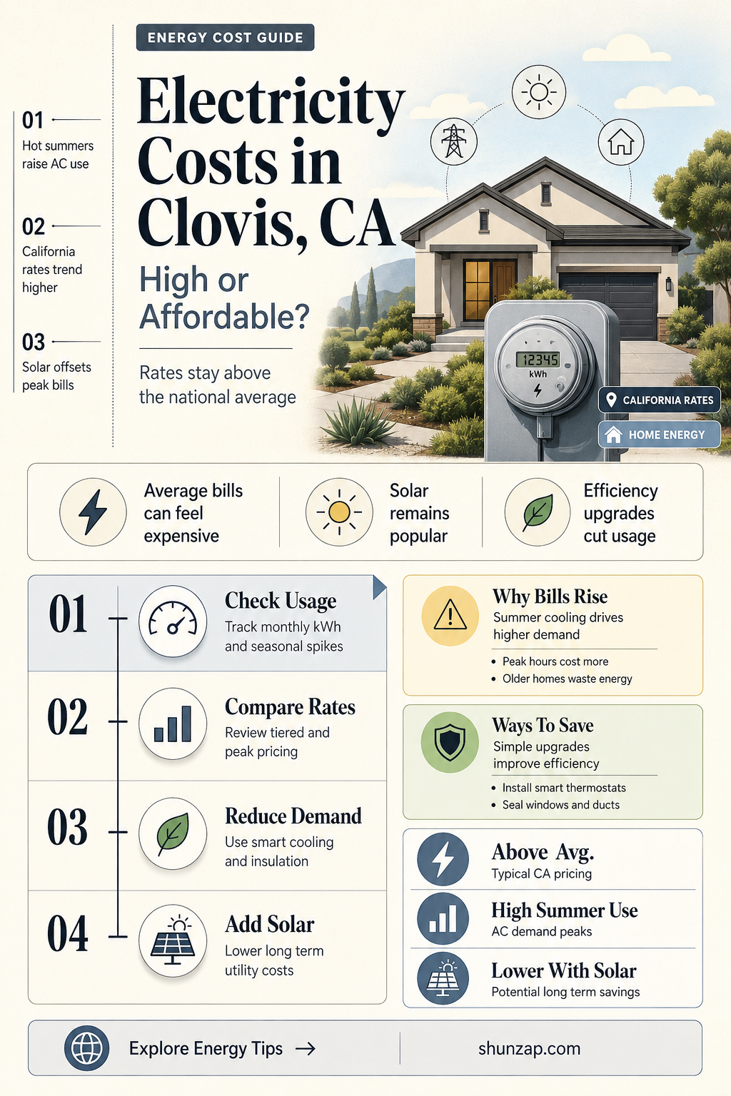 are electricity cost high in clovis ca