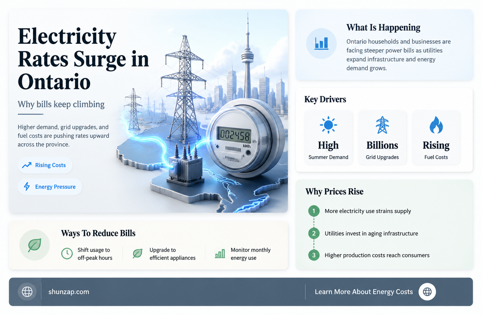 are electricity rates going up in ontario