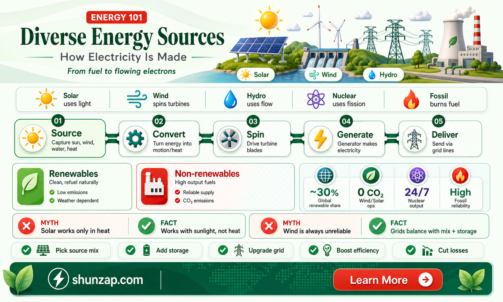 are all used to produce electricity