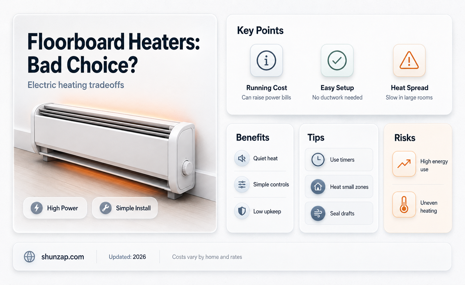 are electric floor board heaters really bad