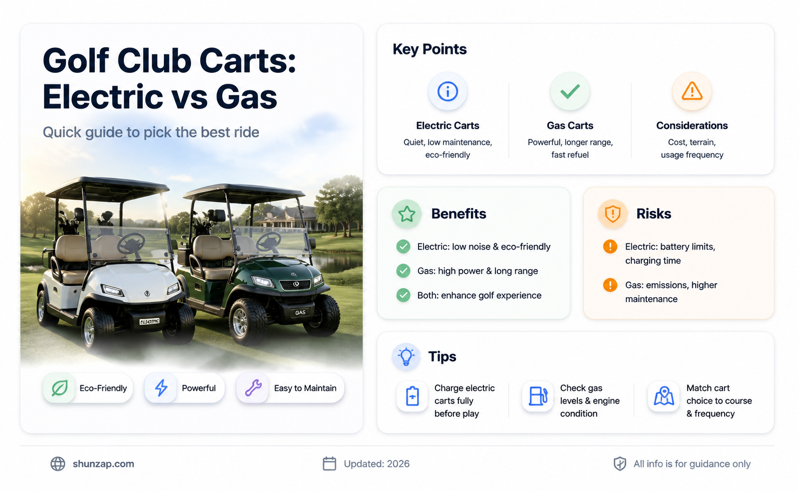 are club golf carts usually electric carts