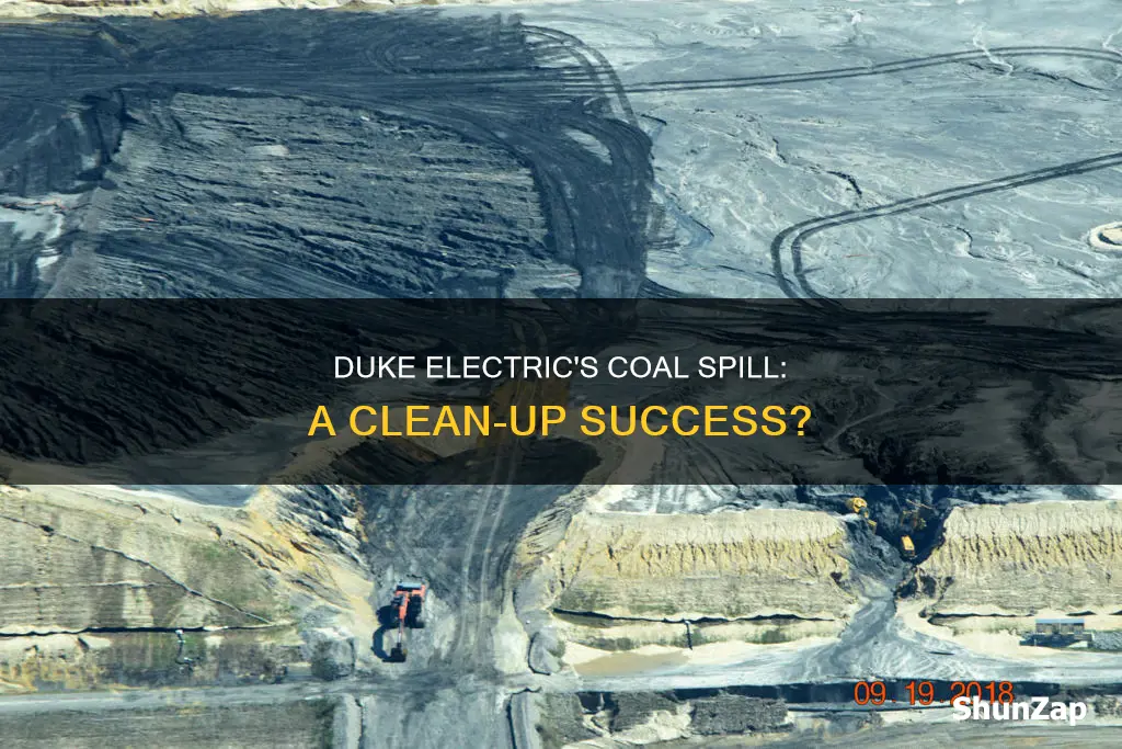 has duke electric company cleaned up their coal spil