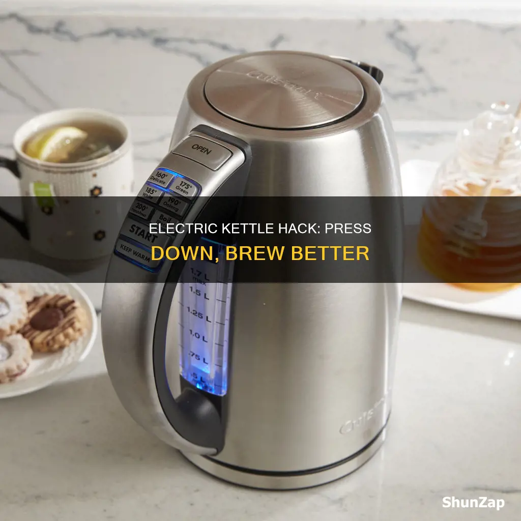 have to press down on electric kettle