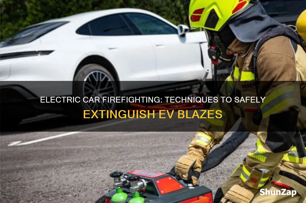 how are electric car fires put out