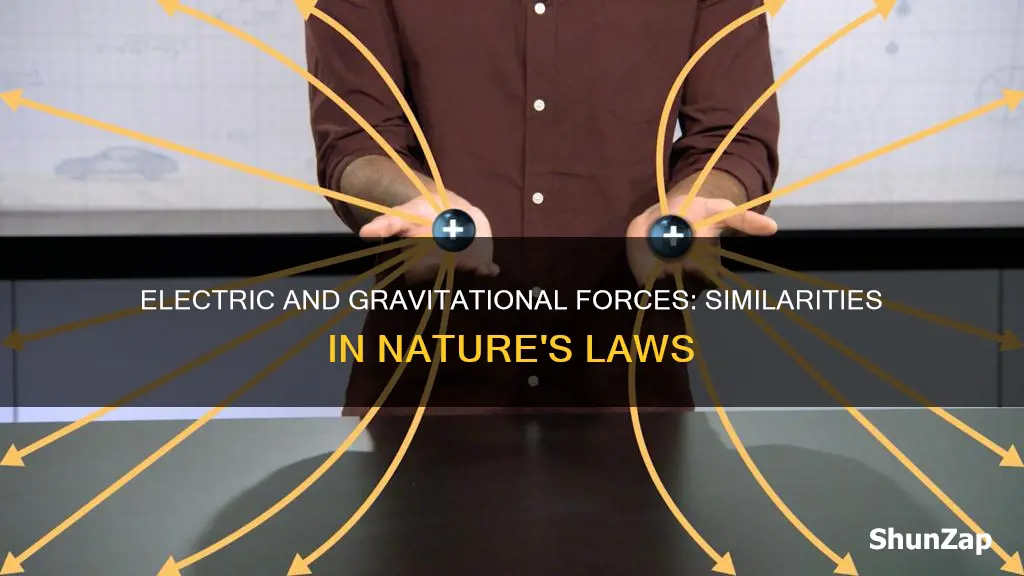 how are electric forces like gravitational forces