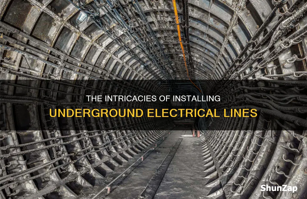 how are inderground electrical lines put down