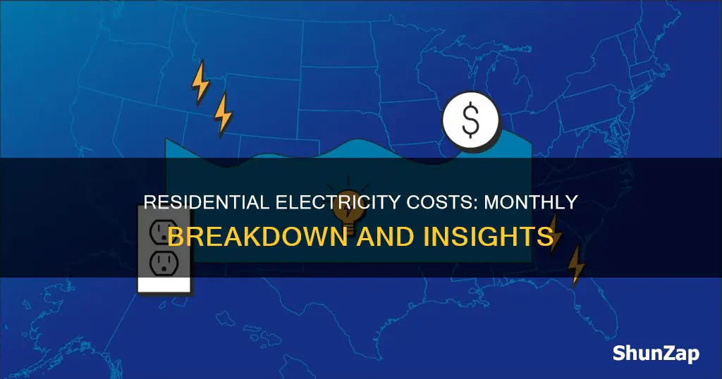how are residential electricity cost per month