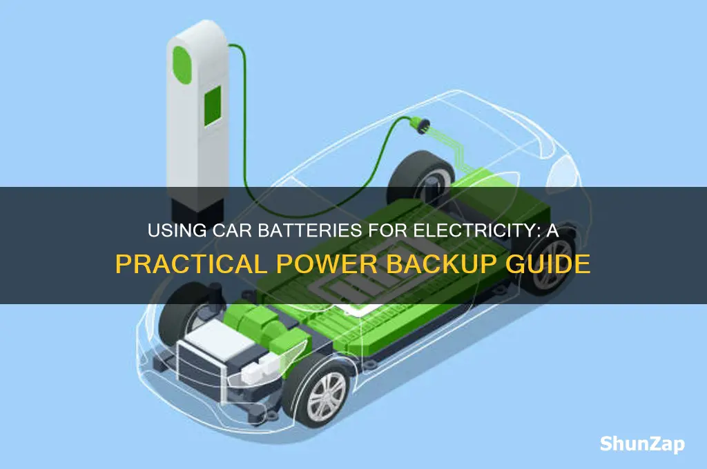 how can i use a car battery for electricity