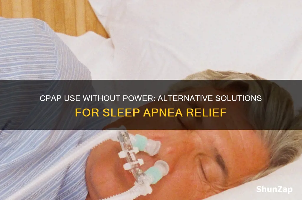 how can i use a cpap machine without electricity