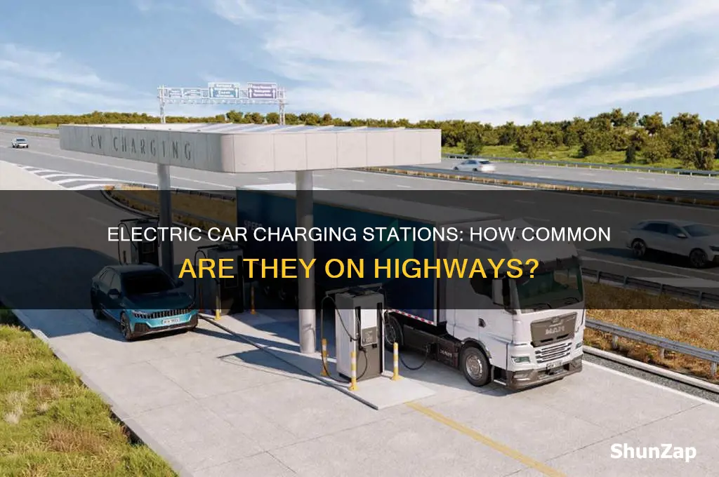 how common are electric car charging stations on highways