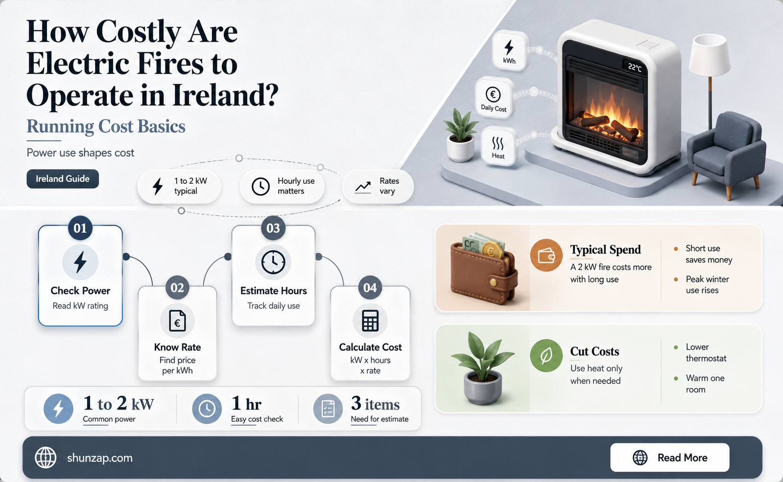 are electric fires expensive to run ireland