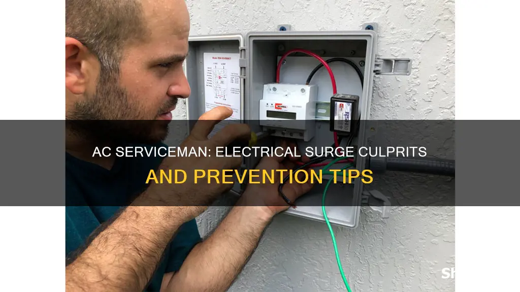 how could ac serviceman cause electrical surge