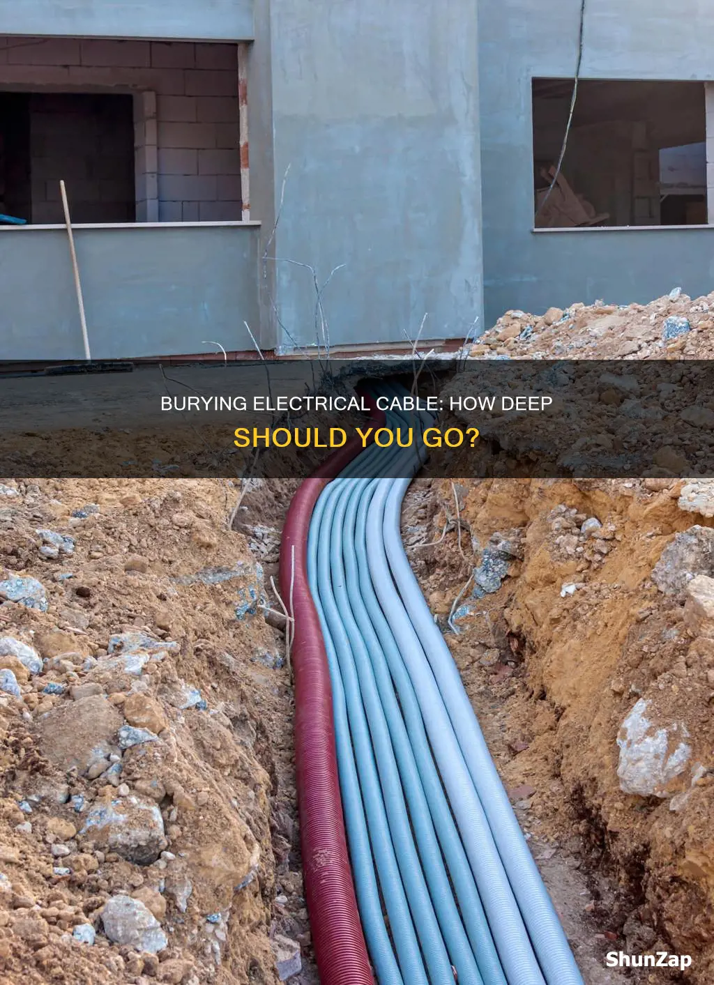 how deep do i bury electrical cable