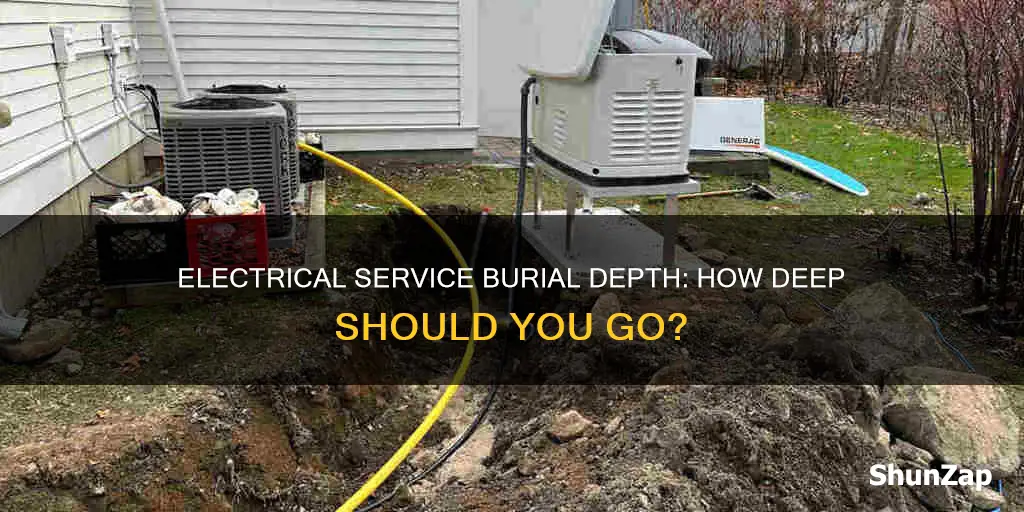 how deep do you bury electrical service