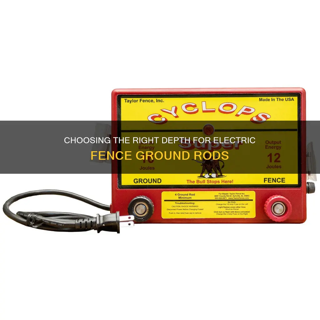 how deep ground rod for electric fence