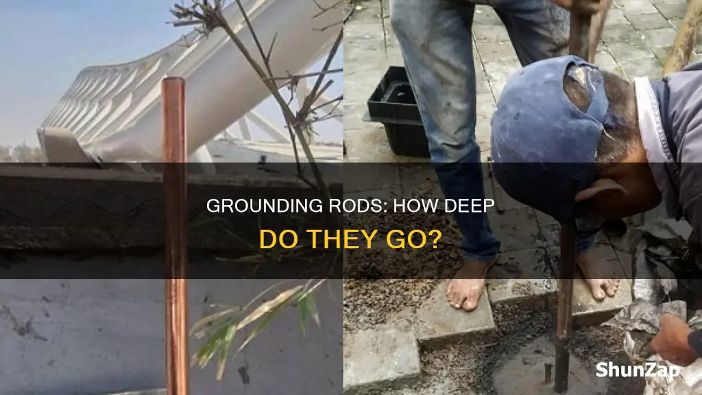 how deep is a electrical grounding rod