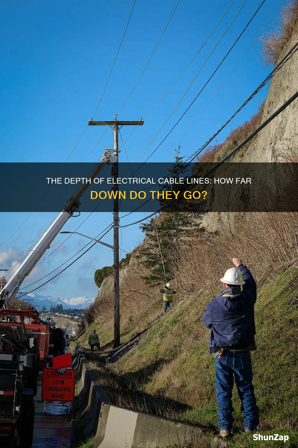 how deep is the electrical cable line