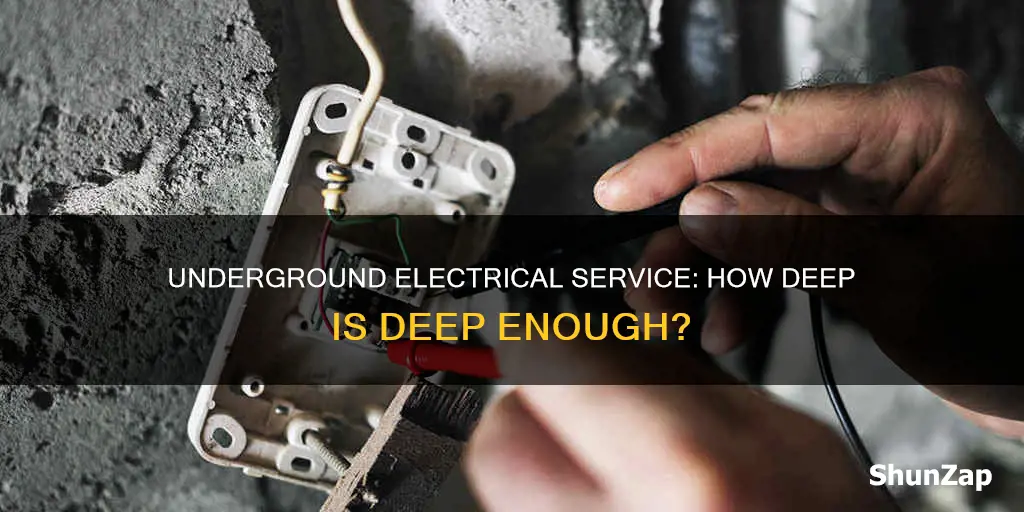 how deep should underground electrical service be
