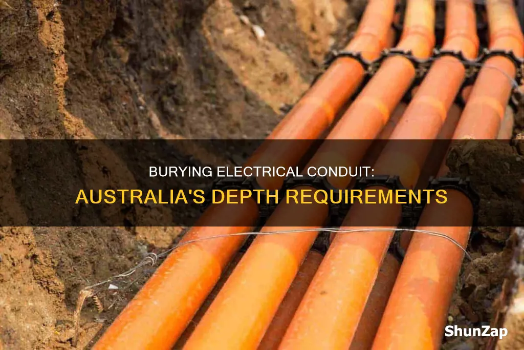 how deep to bury electrical conduit australia