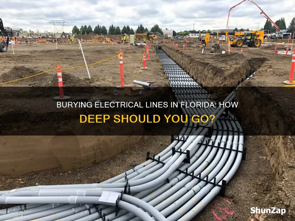 how deep to bury electrical lines florida