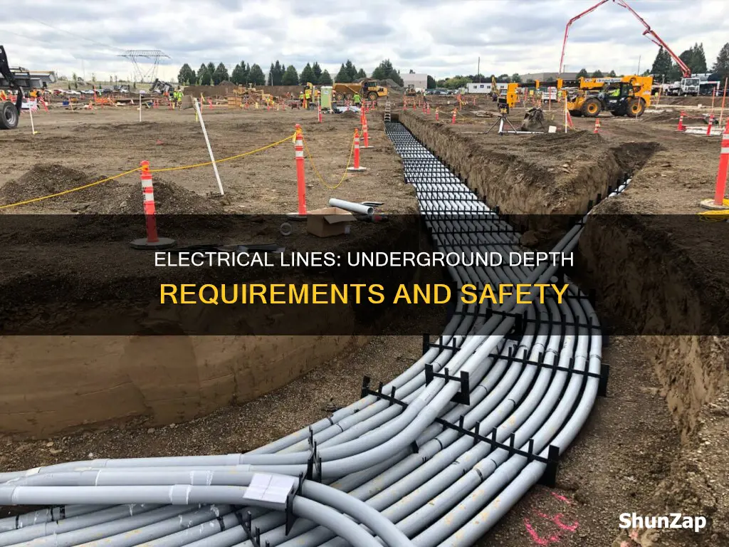 how deep to lay electrical lines underground