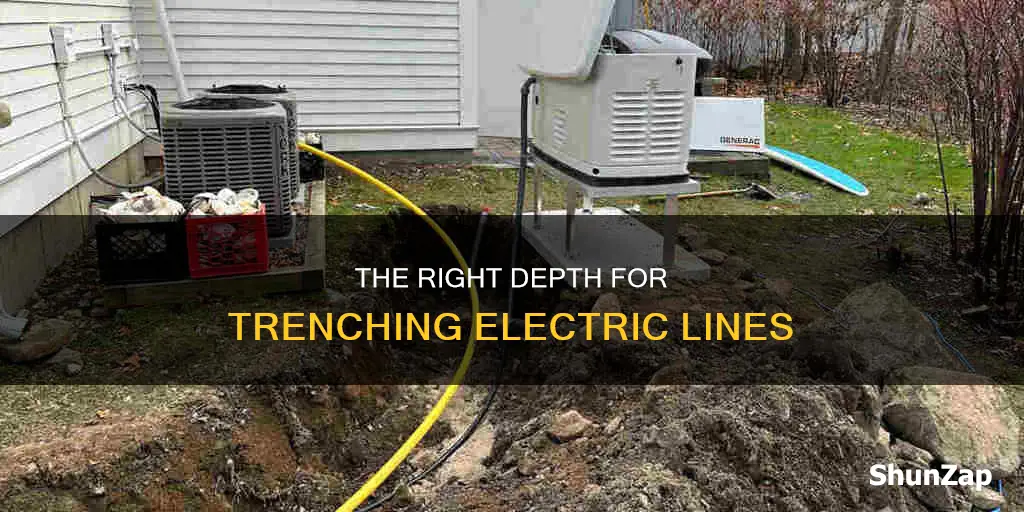 how deep to trench for electric line