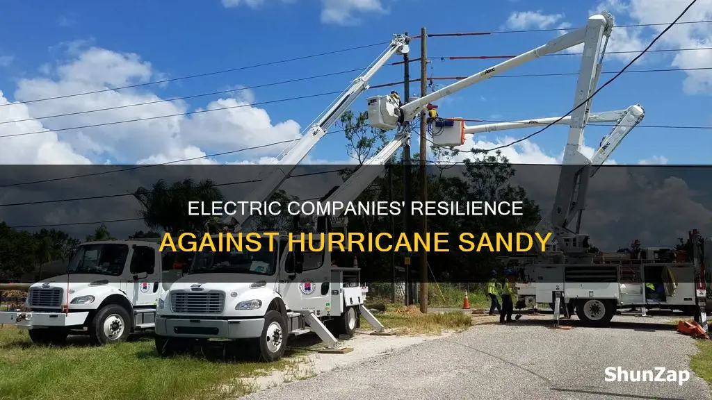 how did electric companies prepare for hurricane sandy