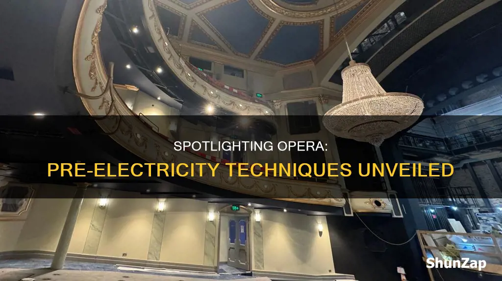 how did operas have spotlights before electricity
