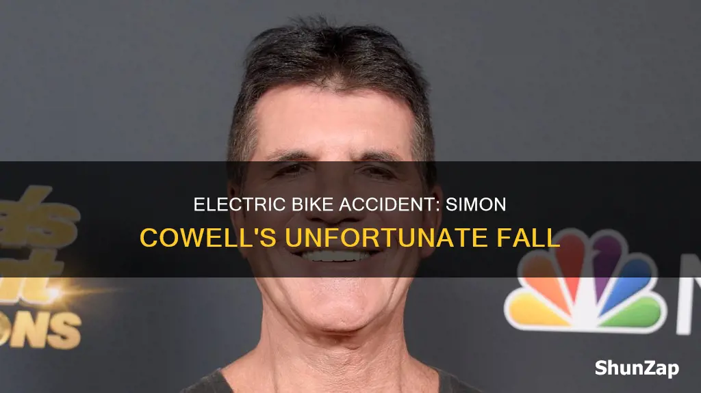 how did simon cowell fall off his electric bike