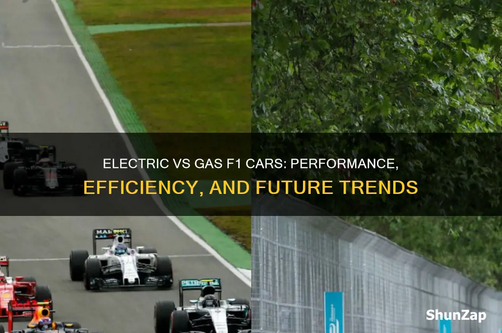 how do electric and gas f1 cars compare