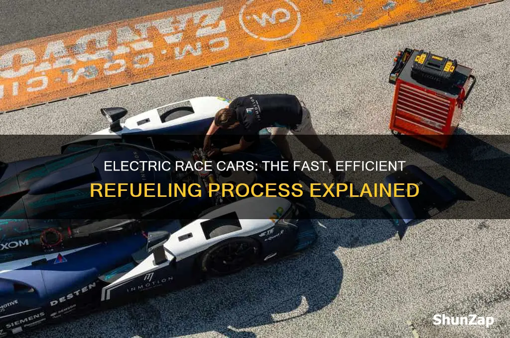how do electric race cars refuel