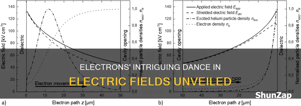 how do electrons act in electric fiels