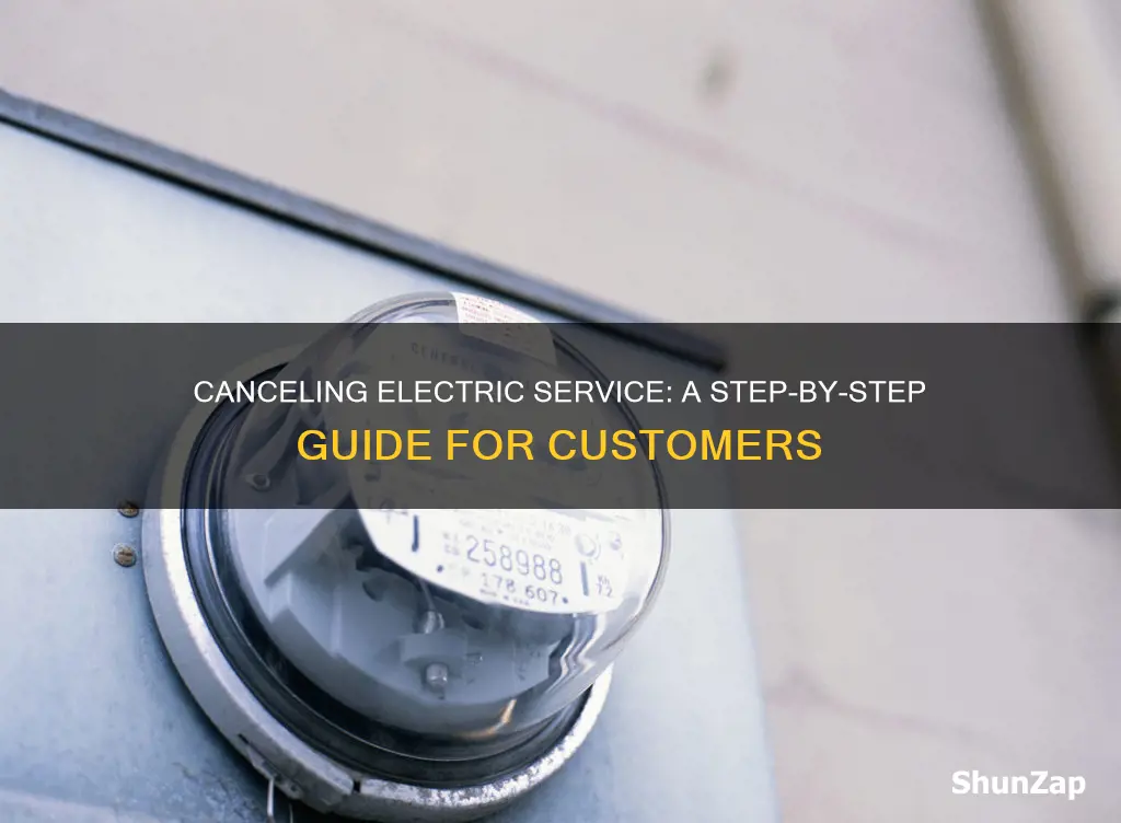 how do i cancel my electric service