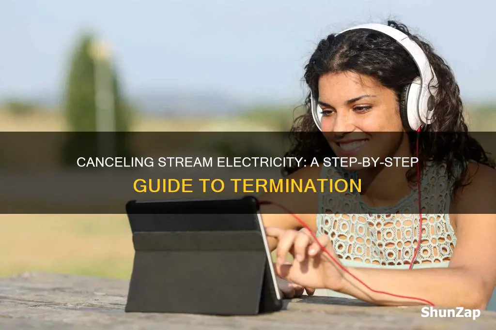how do i cancel my stream electricity