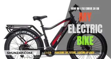 Troubleshooting Guide: Electric Bike Error 30