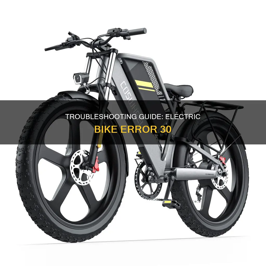 how do i fix error 30 on my electric bike