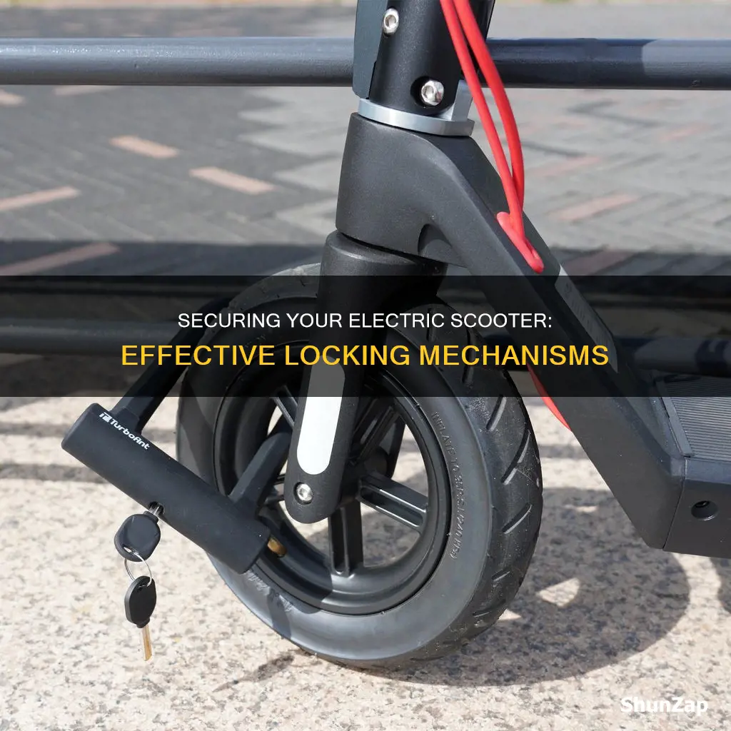 how do i lock an electric scooter
