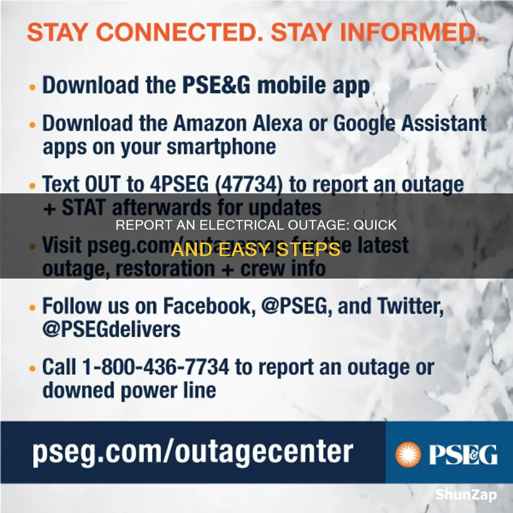 how do i report an electrical outage