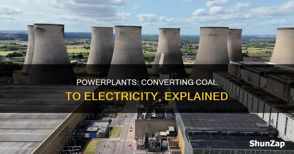 how do powerplants convert coal to electricity