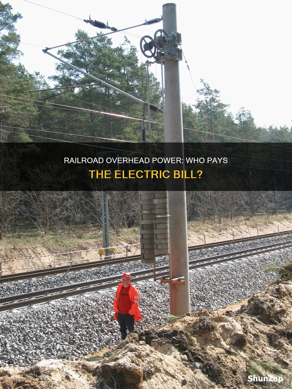 how do railroads pay for overhead electricity