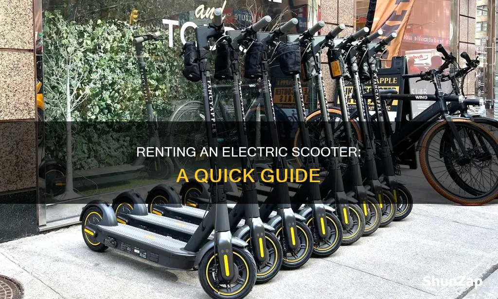 how do uou rent an electric scooter