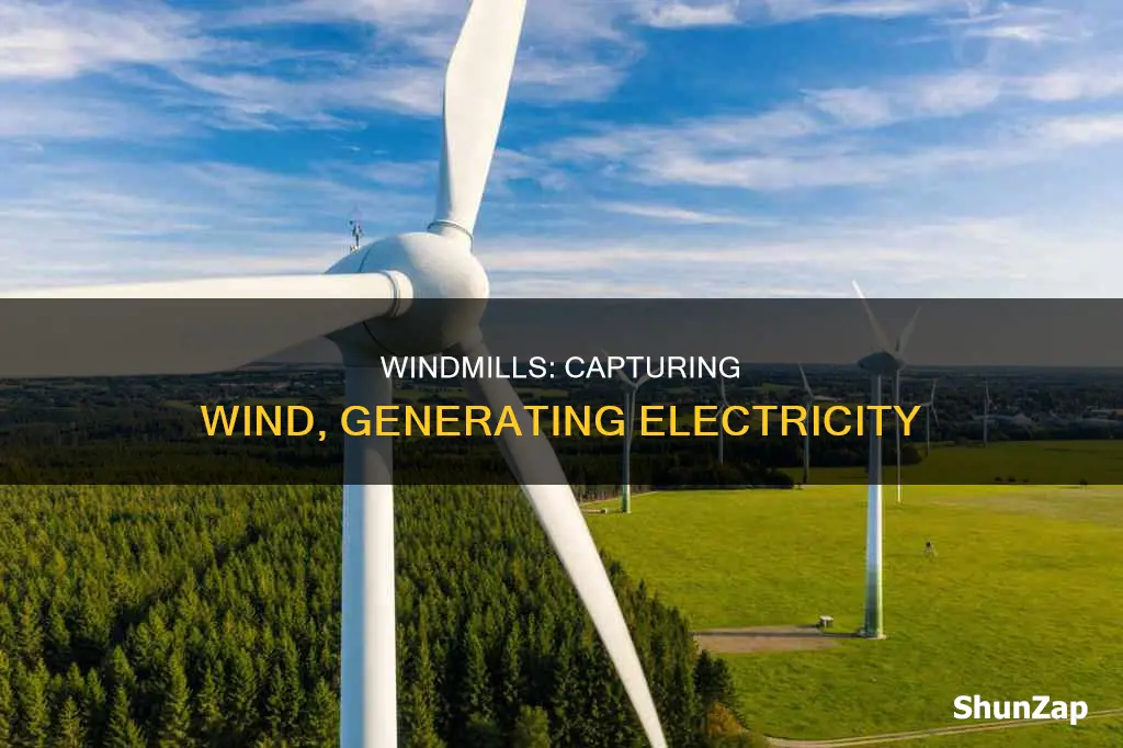 how do windmills turn wind into electricity