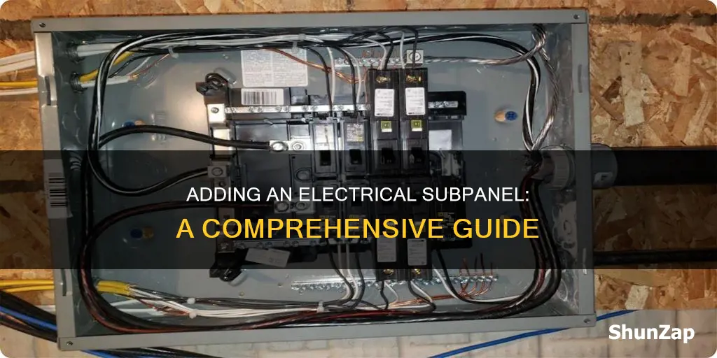 how do you add an electrical subpanel
