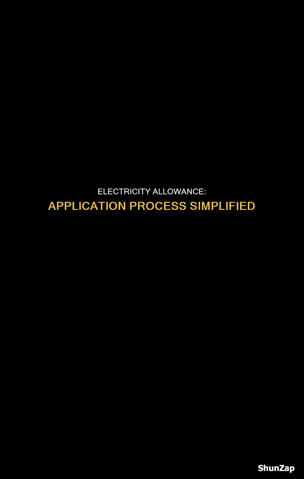 how do you apply for electricity allowance