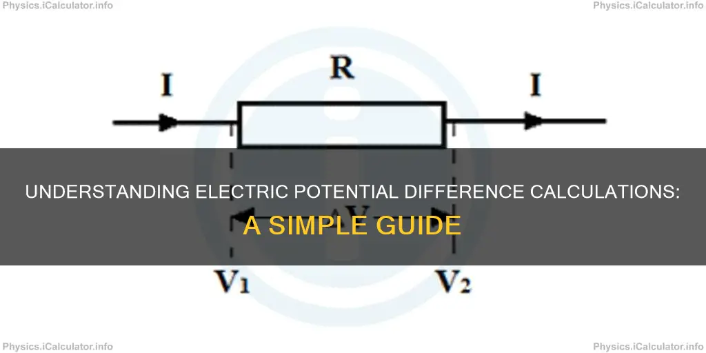 how do you calculate electric potential difference