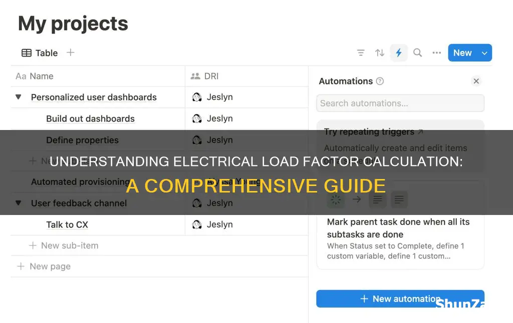 how do you calculate electrical load factor