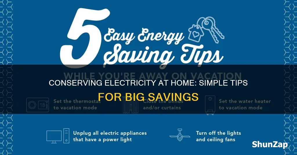 how do you conserve electricity at home
