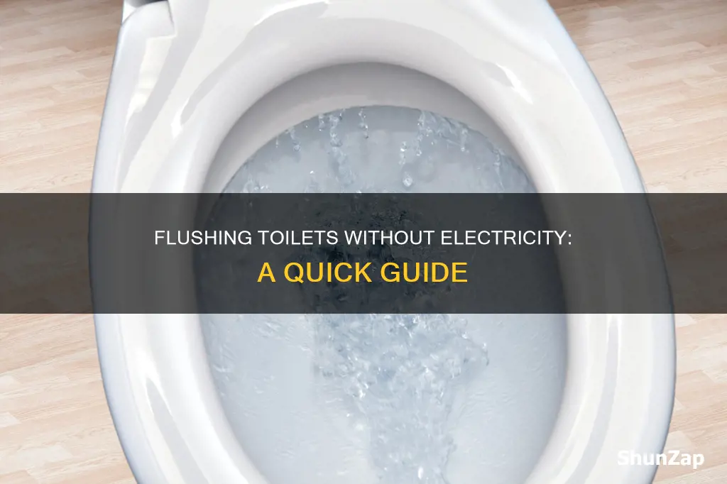 how do you flush toilet without electricity